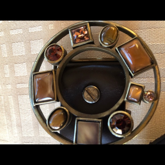 GEMSTONE DESIGNER BELT & MATCHING RING - NOT China - Picture 2 of 7